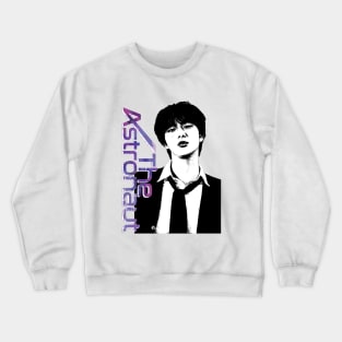 Black and white [JIN The Astronaut] Design Crewneck Sweatshirt